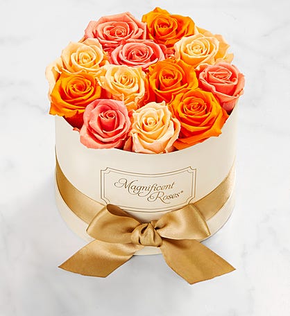 Magnificent Roses® Preserved Autumn Sunset Roses